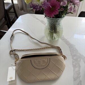 Tory Burch Fleming Soft Belt Bag New Cream